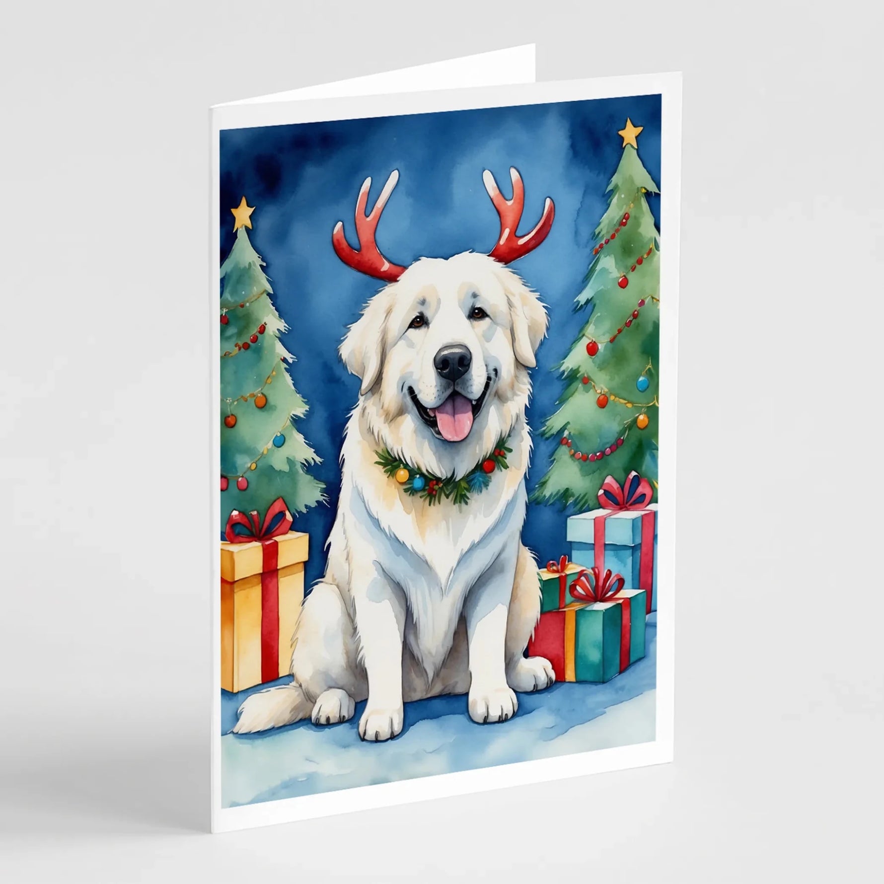 Christmas Reindeer Greeting Cards - Size: 5X7 | Pack Of: 8 | Collection name: Christmas reindeer-AMAZON FACTORY