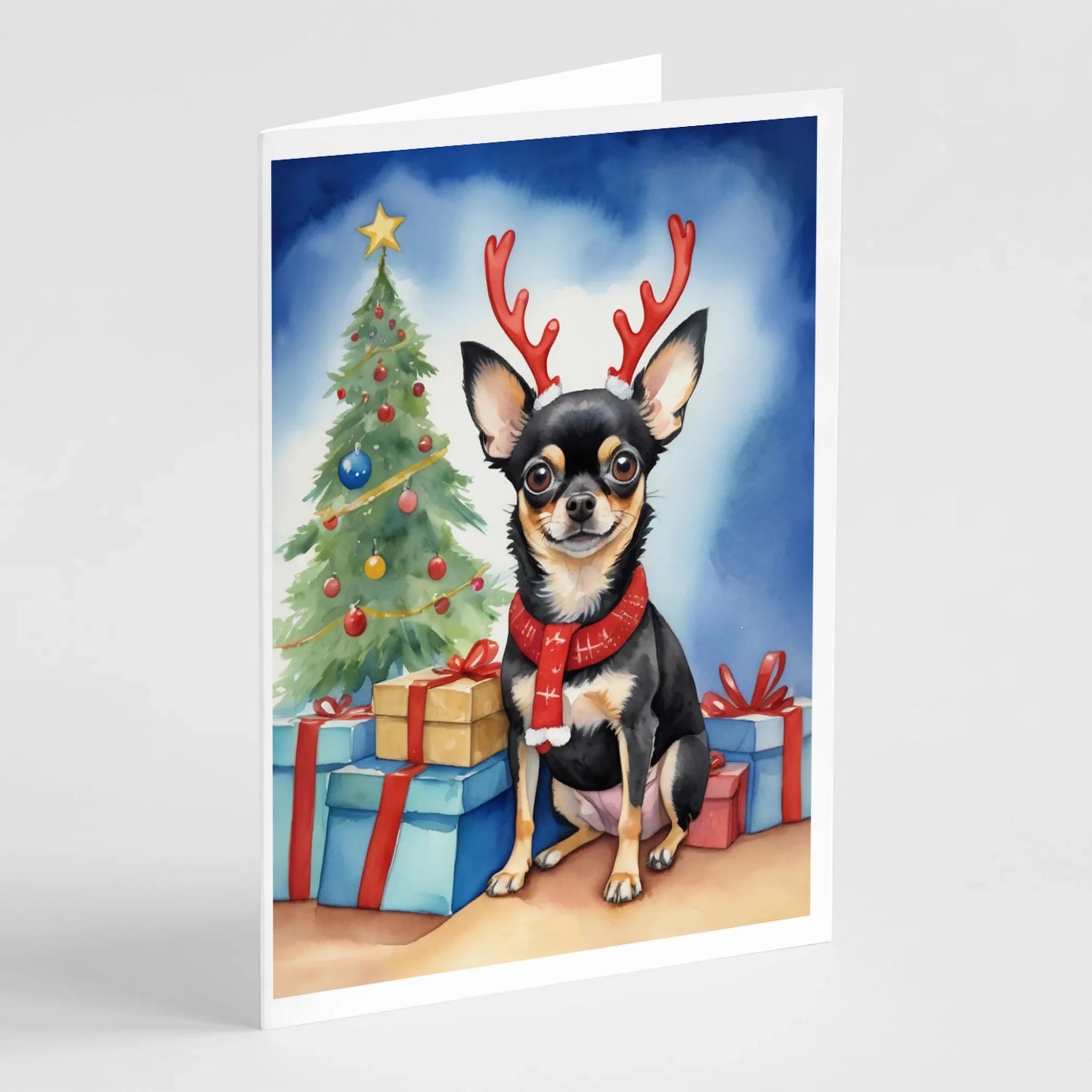 Christmas Reindeer Greeting Cards - Size: 5X7 | Pack Of: 8 | Collection name: Christmas reindeer-AMAZON FACTORY