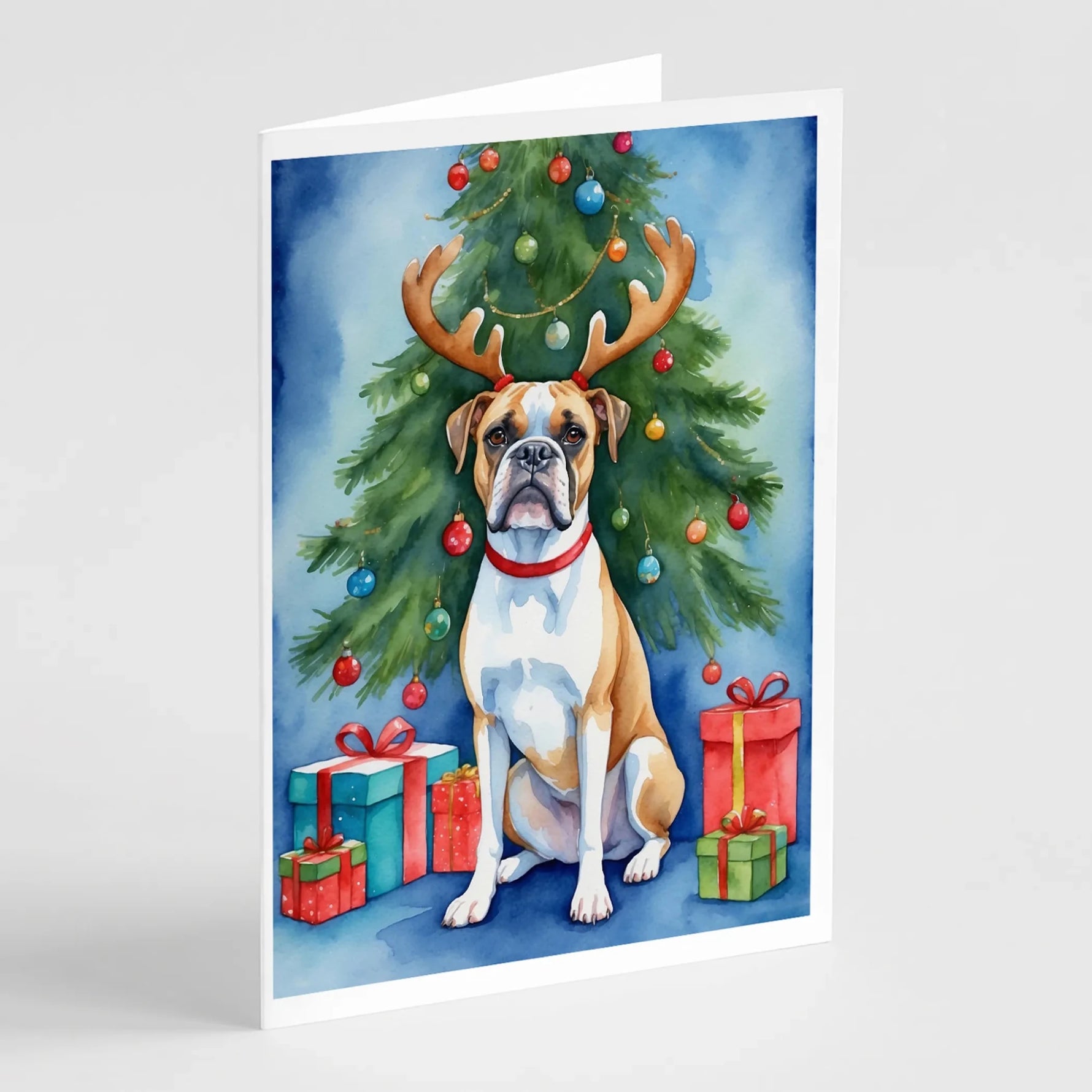 Christmas Reindeer Greeting Cards - Size: 5X7 | Pack Of: 8 | Collection name: Christmas reindeer-AMAZON FACTORY