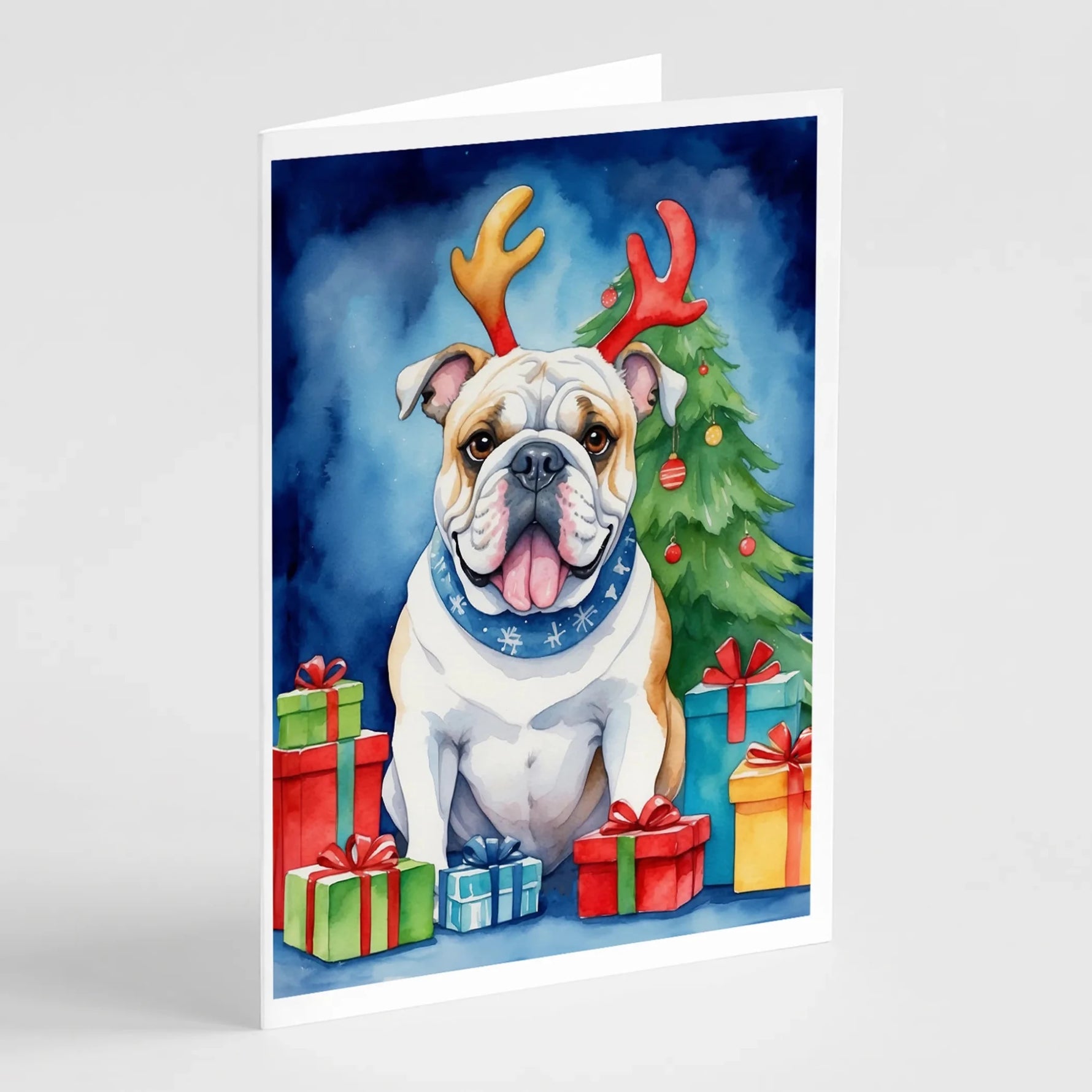 Christmas Reindeer Greeting Cards - Size: 5X7 | Pack Of: 8 | Collection name: Christmas reindeer-AMAZON FACTORY