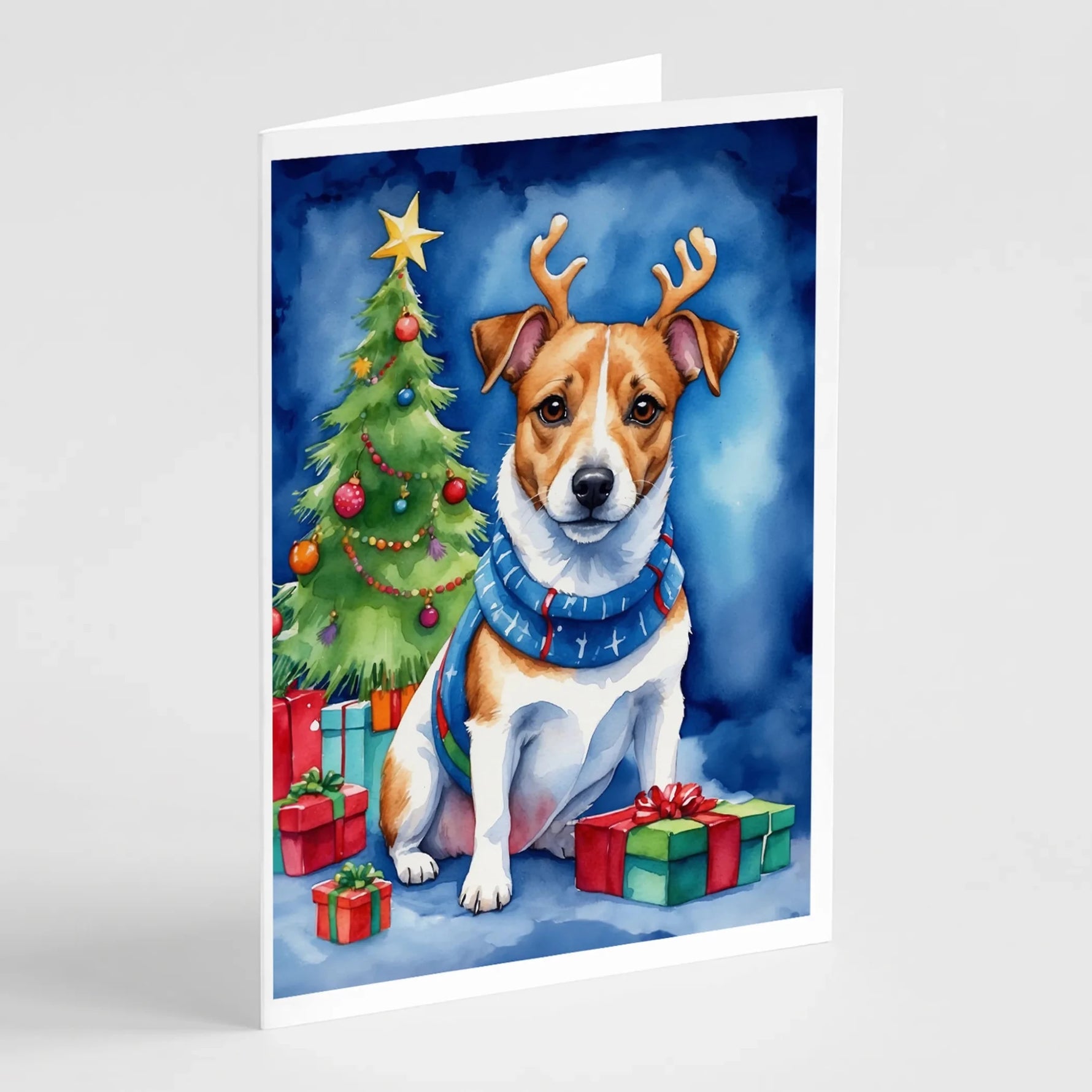 Christmas Reindeer Greeting Cards - Size: 5X7 | Pack Of: 8 | Collection name: Christmas reindeer-AMAZON FACTORY