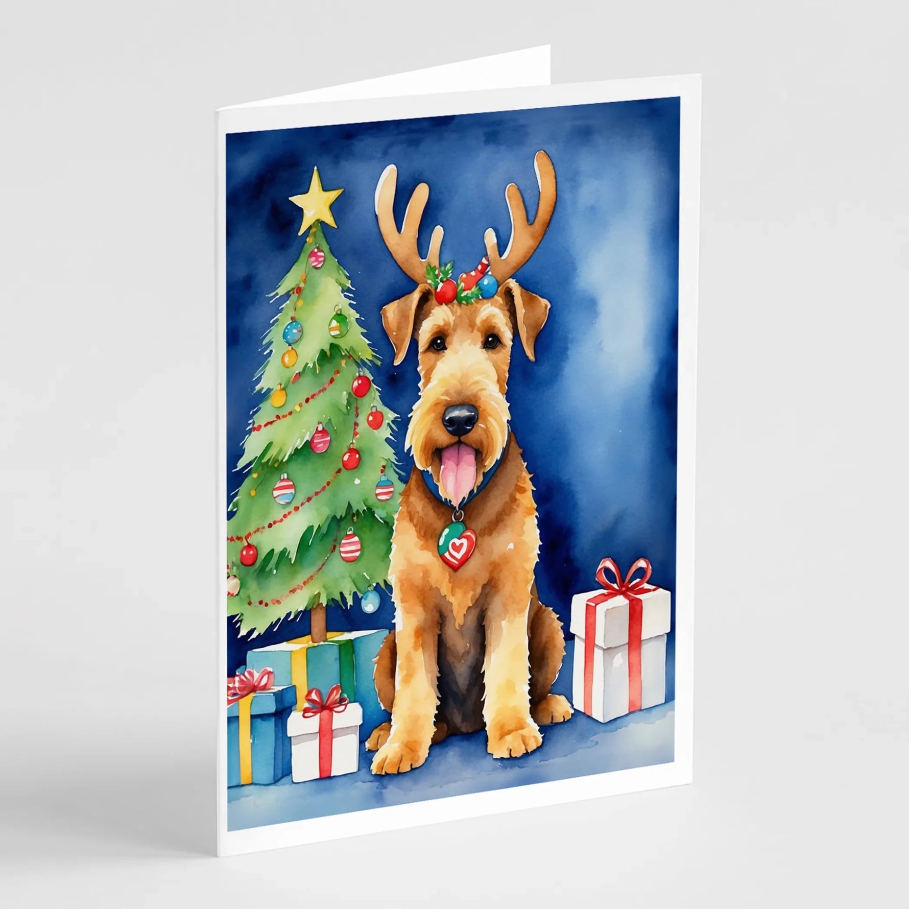 Christmas Reindeer Greeting Cards - Size: 5X7 | Pack Of: 8 | Collection name: Christmas reindeer-AMAZON FACTORY