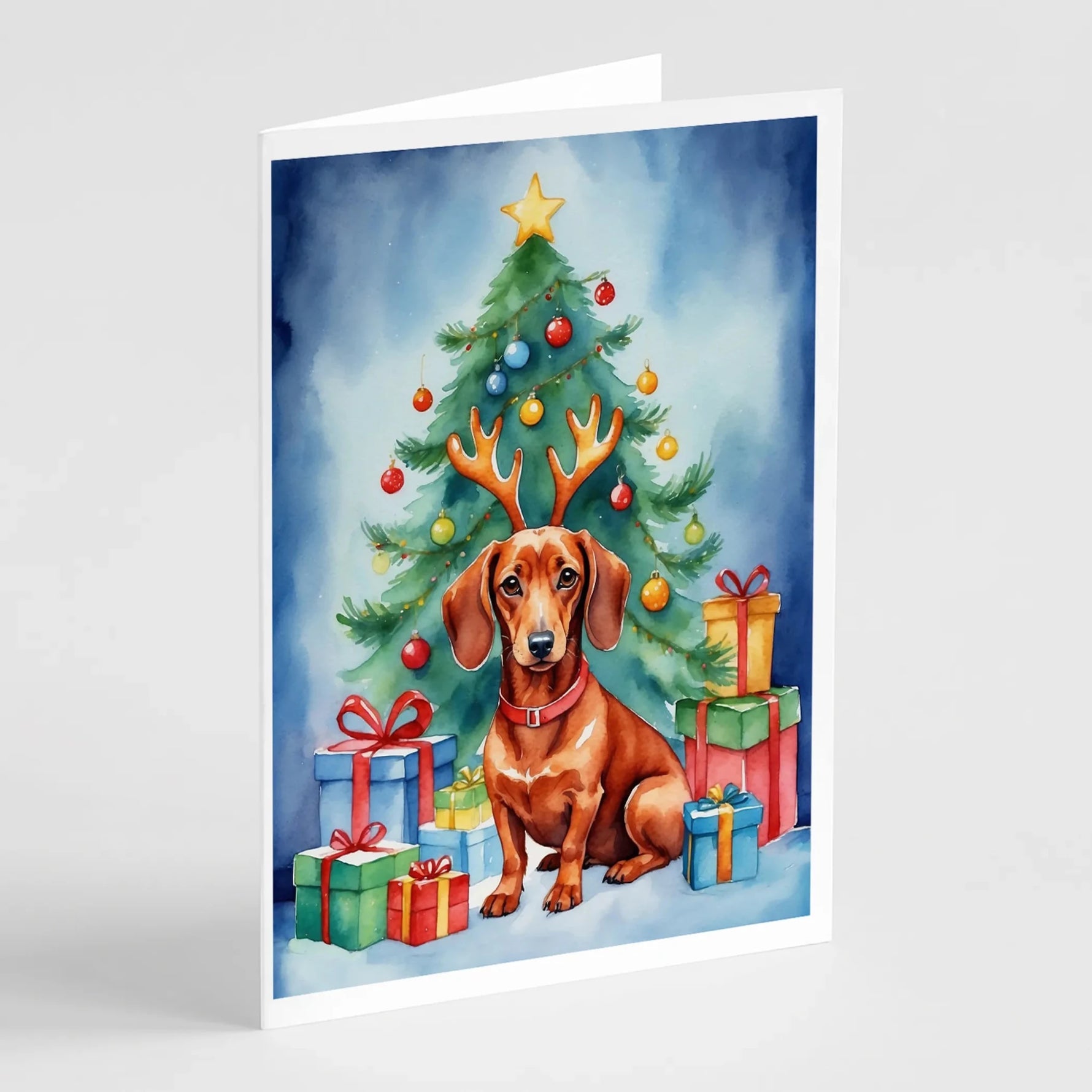 Christmas Reindeer Greeting Cards - Size: 5X7 | Pack Of: 8 | Collection name: Christmas reindeer-AMAZON FACTORY