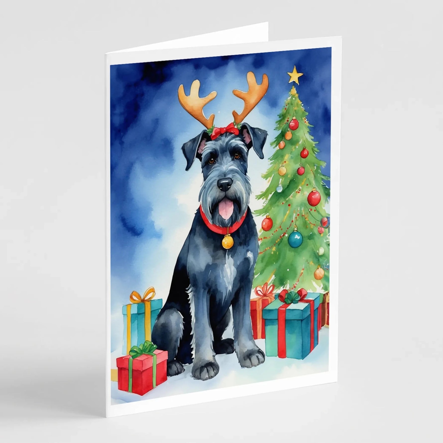 Christmas Reindeer Greeting Cards - Size: 5X7 | Pack Of: 8 | Collection name: Christmas reindeer-AMAZON FACTORY