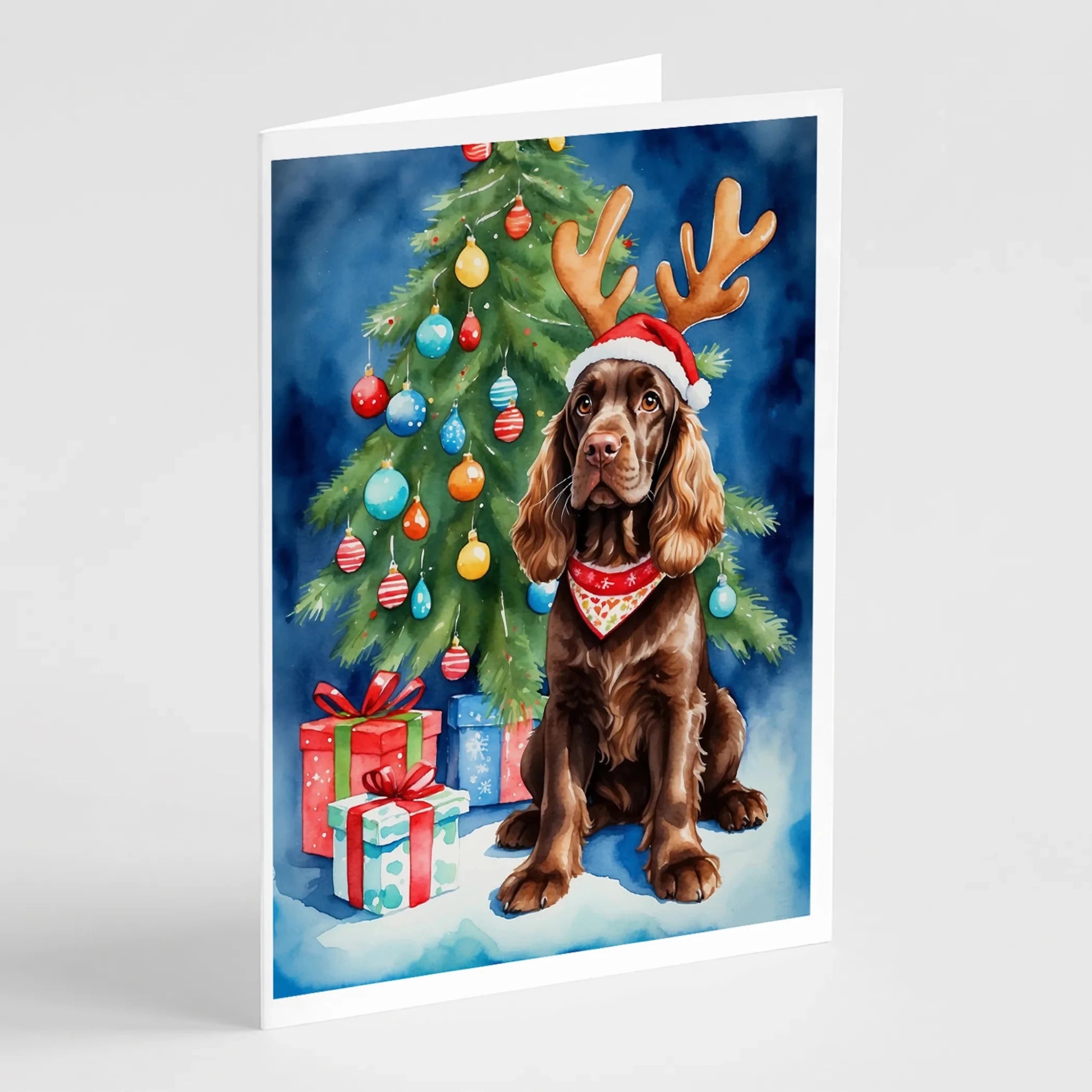 Christmas Reindeer Greeting Cards - Size: 5X7 | Pack Of: 8 | Collection name: Christmas reindeer-AMAZON FACTORY