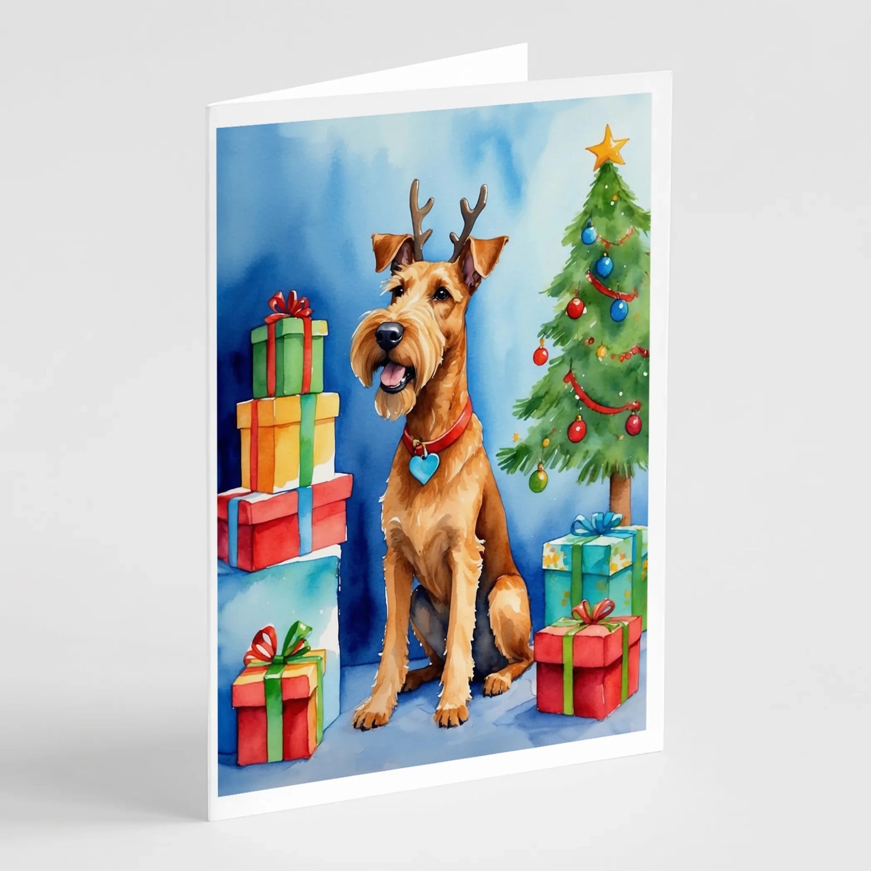 Christmas Reindeer Greeting Cards - Size: 5X7 | Pack Of: 8 | Collection name: Christmas reindeer-AMAZON FACTORY