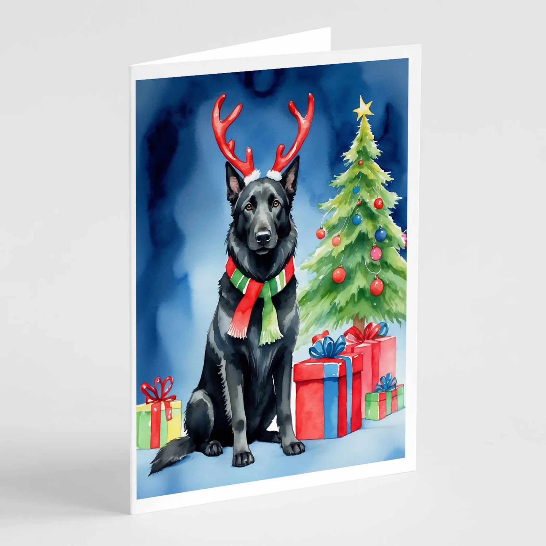 Christmas Reindeer Greeting Cards - Size: 5X7 | Pack Of: 8 | Collection name: Christmas reindeer-AMAZON FACTORY