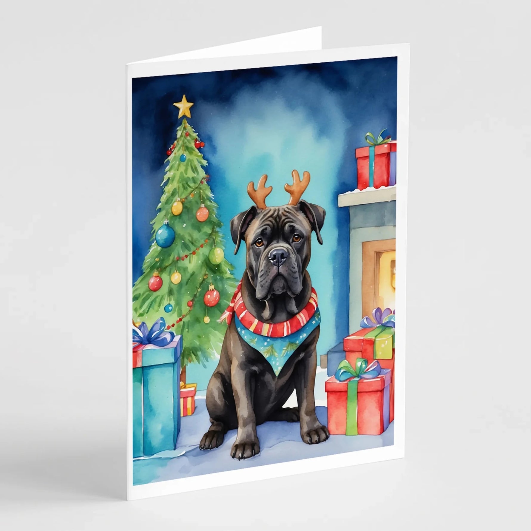 Christmas Reindeer Greeting Cards - Size: 5X7 | Pack Of: 8 | Collection name: Christmas reindeer-AMAZON FACTORY