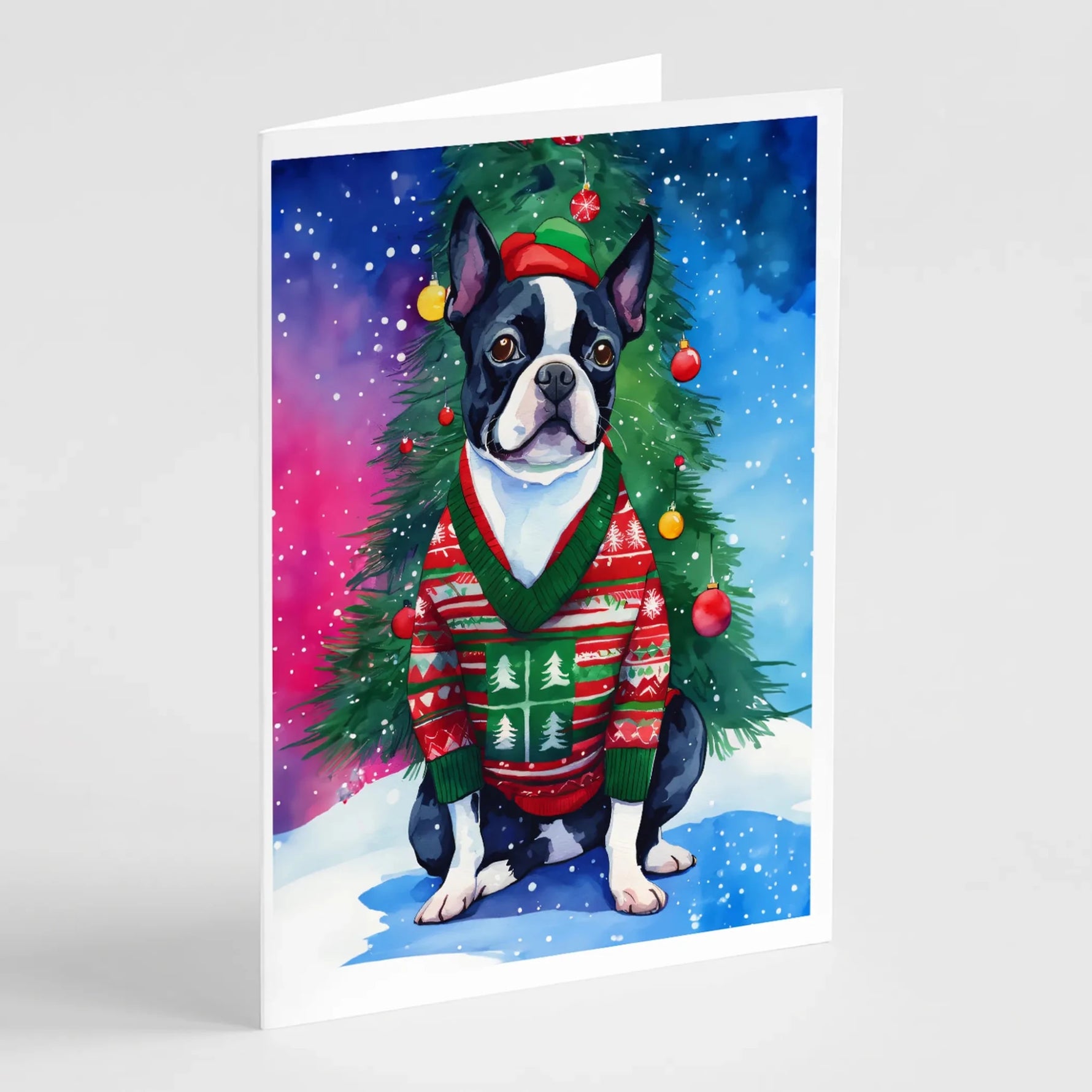Christmas Sweaters Greeting Cards - Size: 5X7 | Pack Of: 8 | Collection name: Christmas sweaters - AMAZON FACTORY