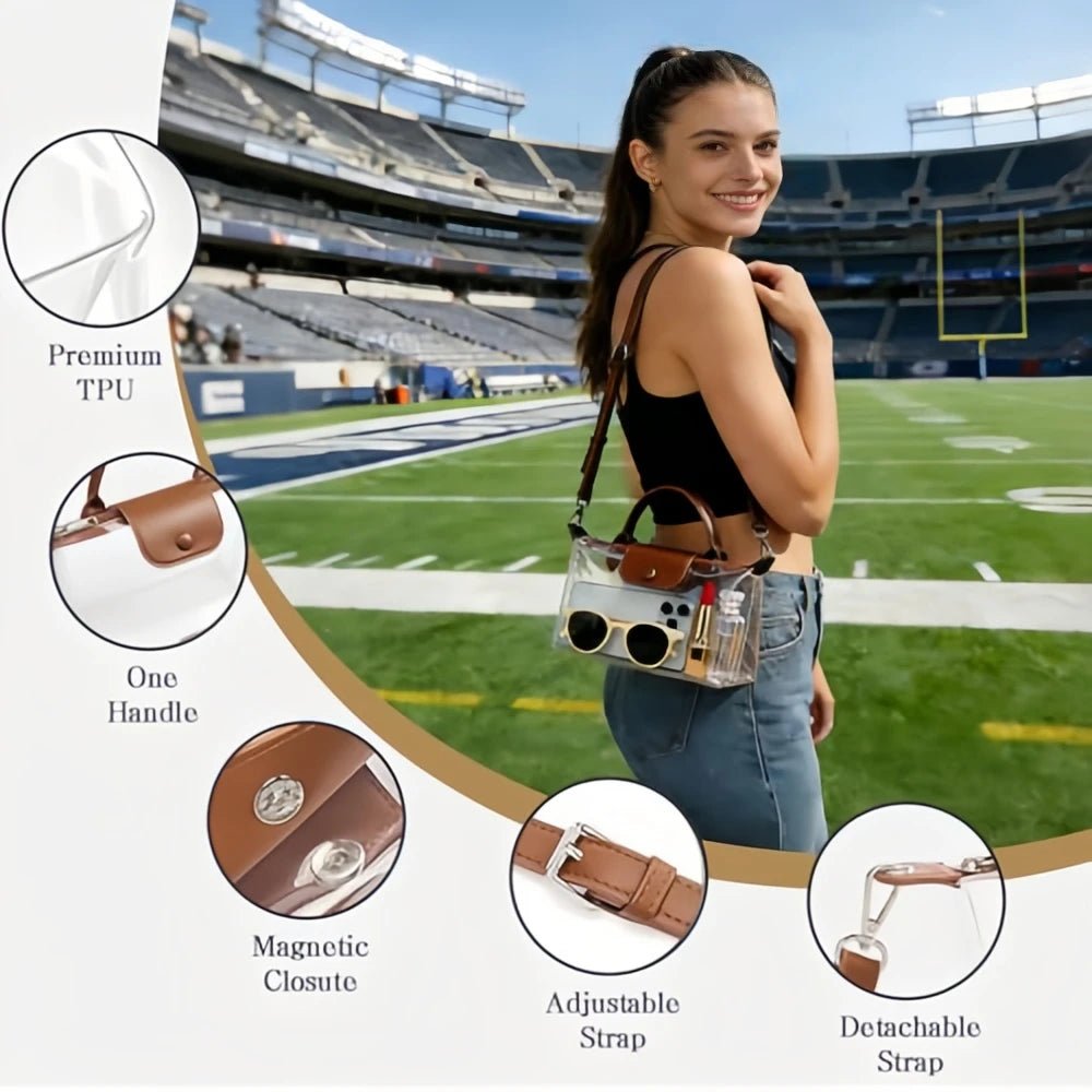 Clear Bag for Stadium Events,Small Clear Purse Crossbody Bags for Women for World Cup 2026 Party Concert Sport Events-AMAZON FACTORY