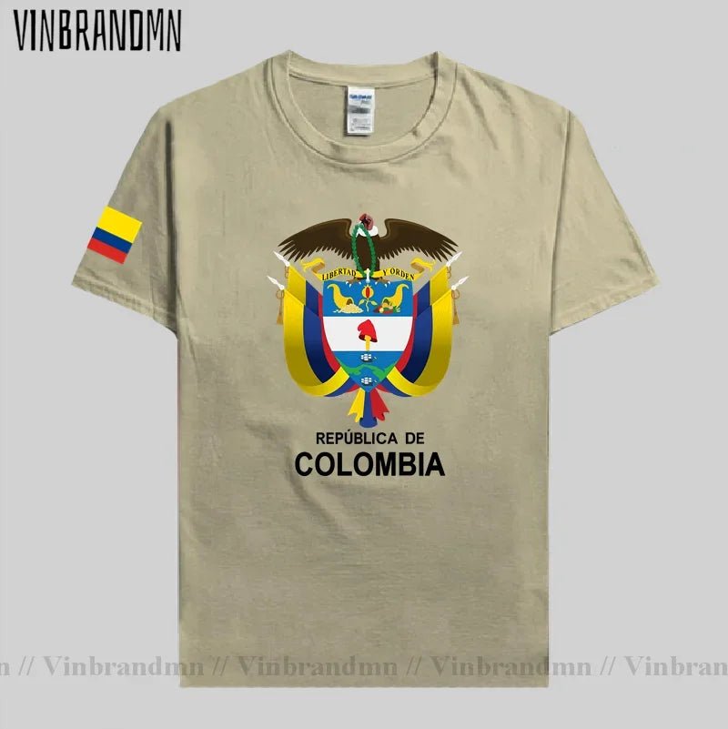 Colombia men t shirt fashion nation team jerseys tee shirt women cotton t-shirts streetwear fitness clothes country tops new COL-AMAZON FACTORY