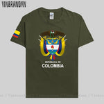 Colombia men t shirt fashion nation team jerseys tee shirt women cotton t-shirts streetwear fitness clothes country tops new COL-AMAZON FACTORY