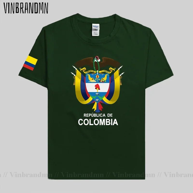 Colombia men t shirt fashion nation team jerseys tee shirt women cotton t-shirts streetwear fitness clothes country tops new COL-AMAZON FACTORY