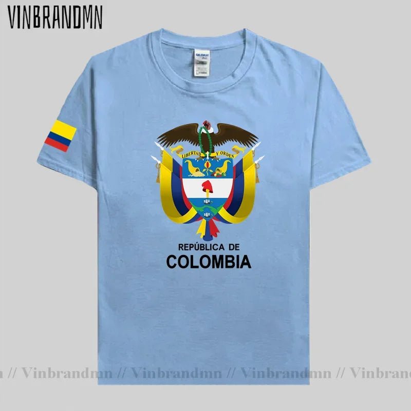Colombia men t shirt fashion nation team jerseys tee shirt women cotton t-shirts streetwear fitness clothes country tops new COL-AMAZON FACTORY
