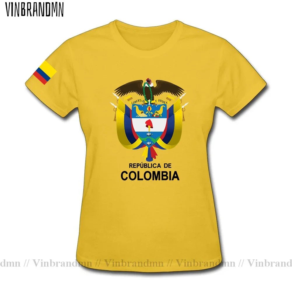 Colombia men t shirt fashion nation team jerseys tee shirt women cotton t-shirts streetwear fitness clothes country tops new COL-AMAZON FACTORY