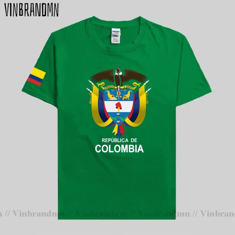 Colombia men t shirt fashion nation team jerseys tee shirt women cotton t-shirts streetwear fitness clothes country tops new COL-AMAZON FACTORY