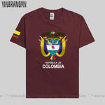 Colombia men t shirt fashion nation team jerseys tee shirt women cotton t-shirts streetwear fitness clothes country tops new COL-AMAZON FACTORY