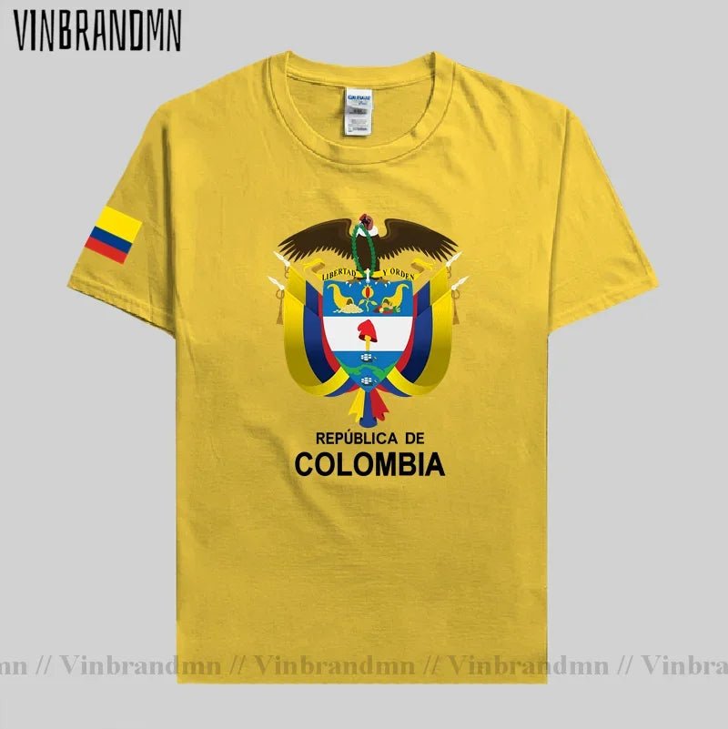 Colombia men t shirt fashion nation team jerseys tee shirt women cotton t-shirts streetwear fitness clothes country tops new COL-AMAZON FACTORY