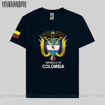 Colombia men t shirt fashion nation team jerseys tee shirt women cotton t-shirts streetwear fitness clothes country tops new COL-AMAZON FACTORY