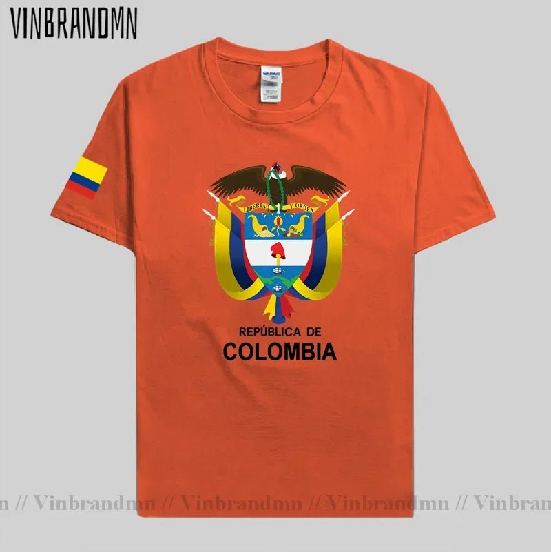 Colombia men t shirt fashion nation team jerseys tee shirt women cotton t-shirts streetwear fitness clothes country tops new COL-AMAZON FACTORY