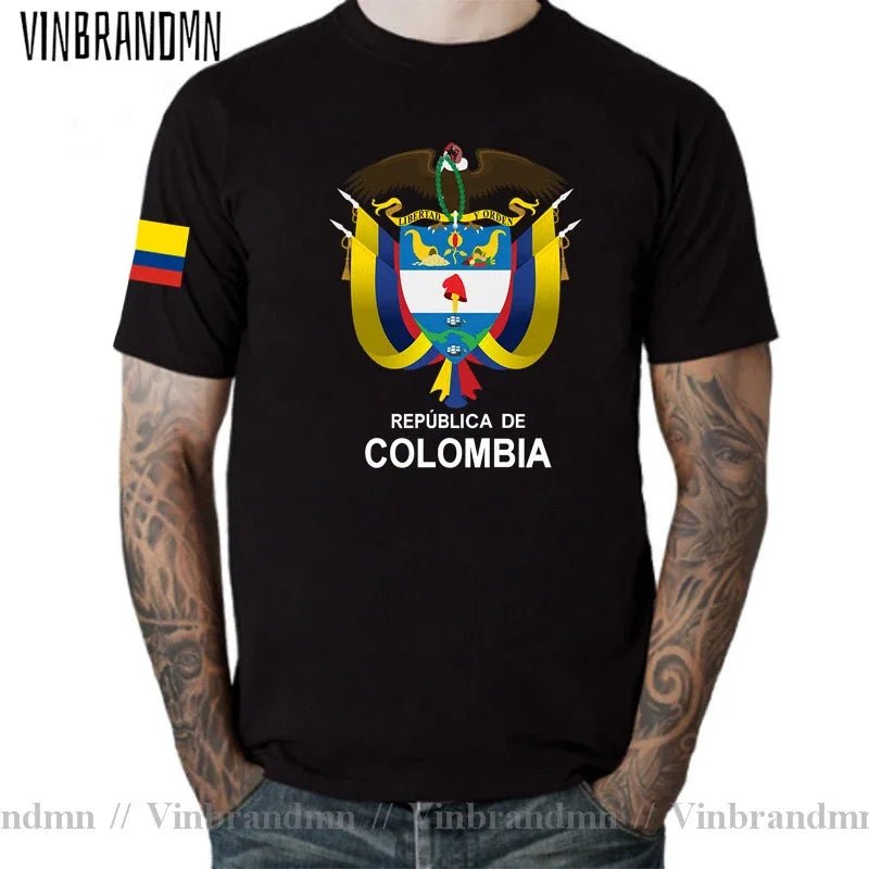 Colombia men t shirt fashion nation team jerseys tee shirt women cotton t-shirts streetwear fitness clothes country tops new COL-AMAZON FACTORY