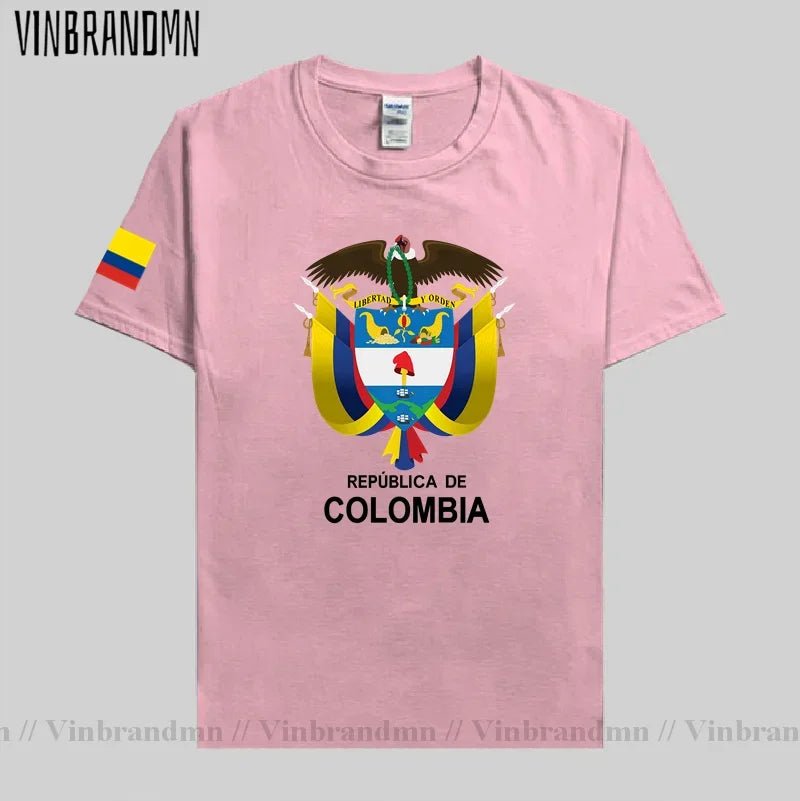 Colombia men t shirt fashion nation team jerseys tee shirt women cotton t-shirts streetwear fitness clothes country tops new COL-AMAZON FACTORY