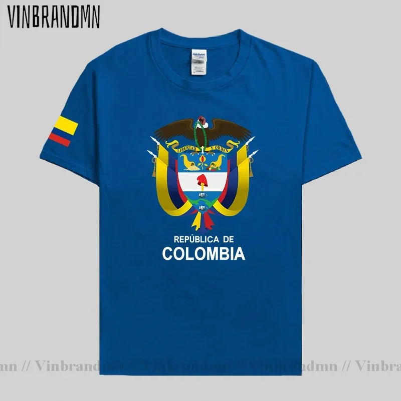 Colombia men t shirt fashion nation team jerseys tee shirt women cotton t-shirts streetwear fitness clothes country tops new COL-AMAZON FACTORY