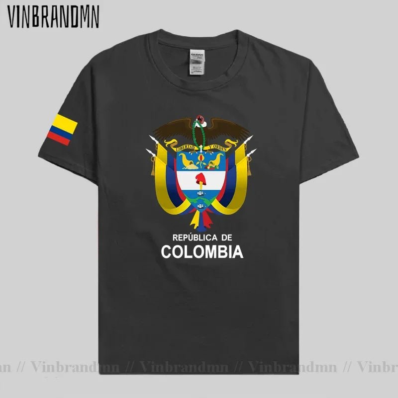 Colombia men t shirt fashion nation team jerseys tee shirt women cotton t-shirts streetwear fitness clothes country tops new COL-AMAZON FACTORY