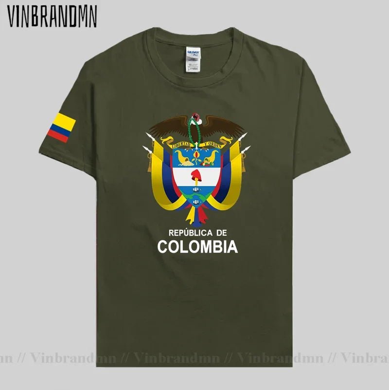 Colombia men t shirt fashion nation team jerseys tee shirt women cotton t-shirts streetwear fitness clothes country tops new COL-AMAZON FACTORY
