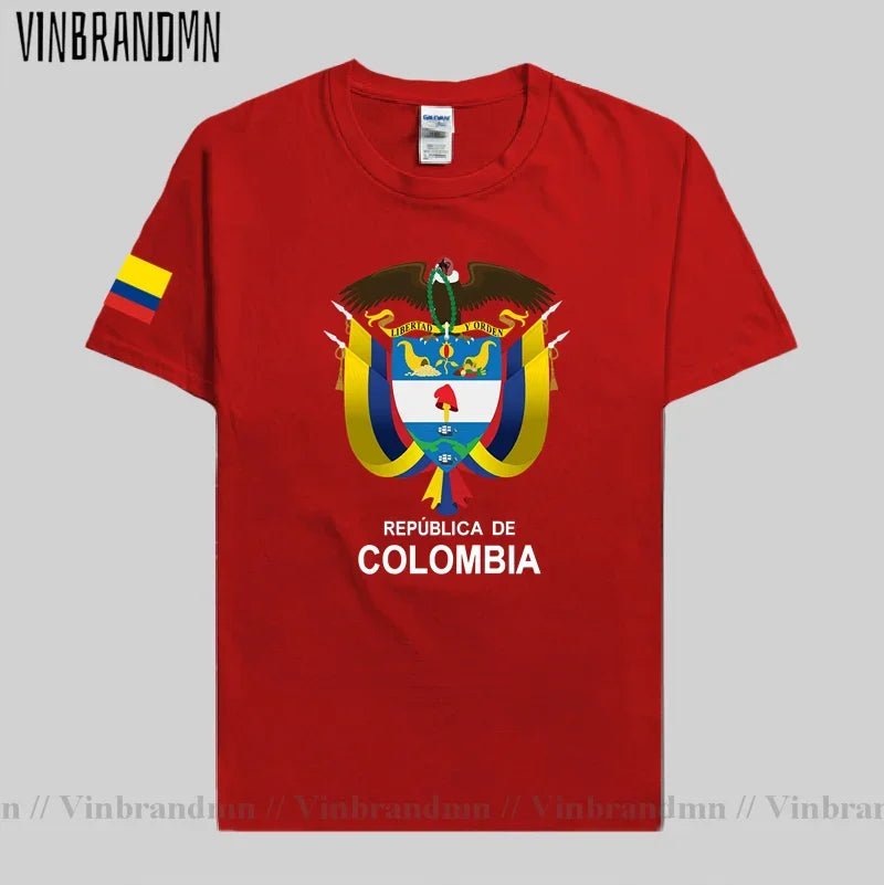 Colombia men t shirt fashion nation team jerseys tee shirt women cotton t-shirts streetwear fitness clothes country tops new COL-AMAZON FACTORY