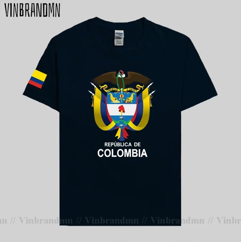 Colombia men t shirt fashion nation team jerseys tee shirt women cotton t-shirts streetwear fitness clothes country tops new COL-AMAZON FACTORY