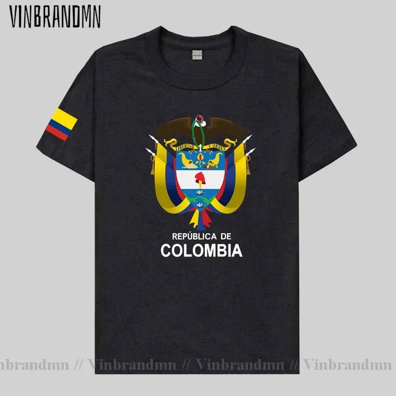 Colombia men t shirt fashion nation team jerseys tee shirt women cotton t-shirts streetwear fitness clothes country tops new COL-AMAZON FACTORY