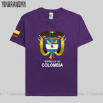 Colombia men t shirt fashion nation team jerseys tee shirt women cotton t-shirts streetwear fitness clothes country tops new COL-AMAZON FACTORY