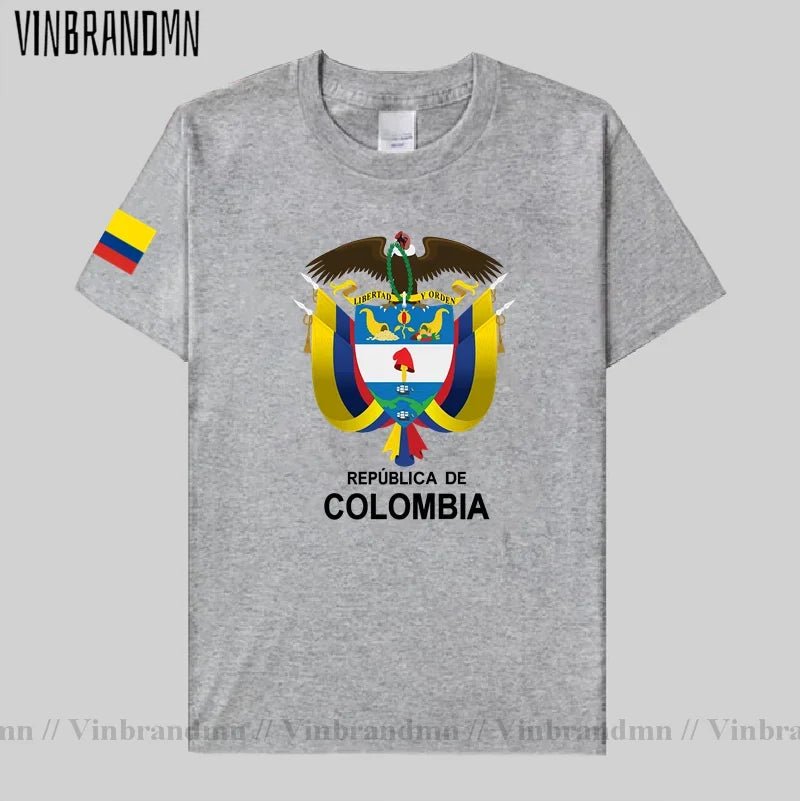 Colombia men t shirt fashion nation team jerseys tee shirt women cotton t-shirts streetwear fitness clothes country tops new COL-AMAZON FACTORY