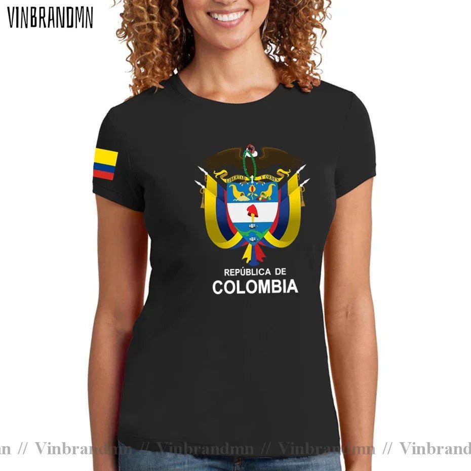Colombia men t shirt fashion nation team jerseys tee shirt women cotton t-shirts streetwear fitness clothes country tops new COL-AMAZON FACTORY
