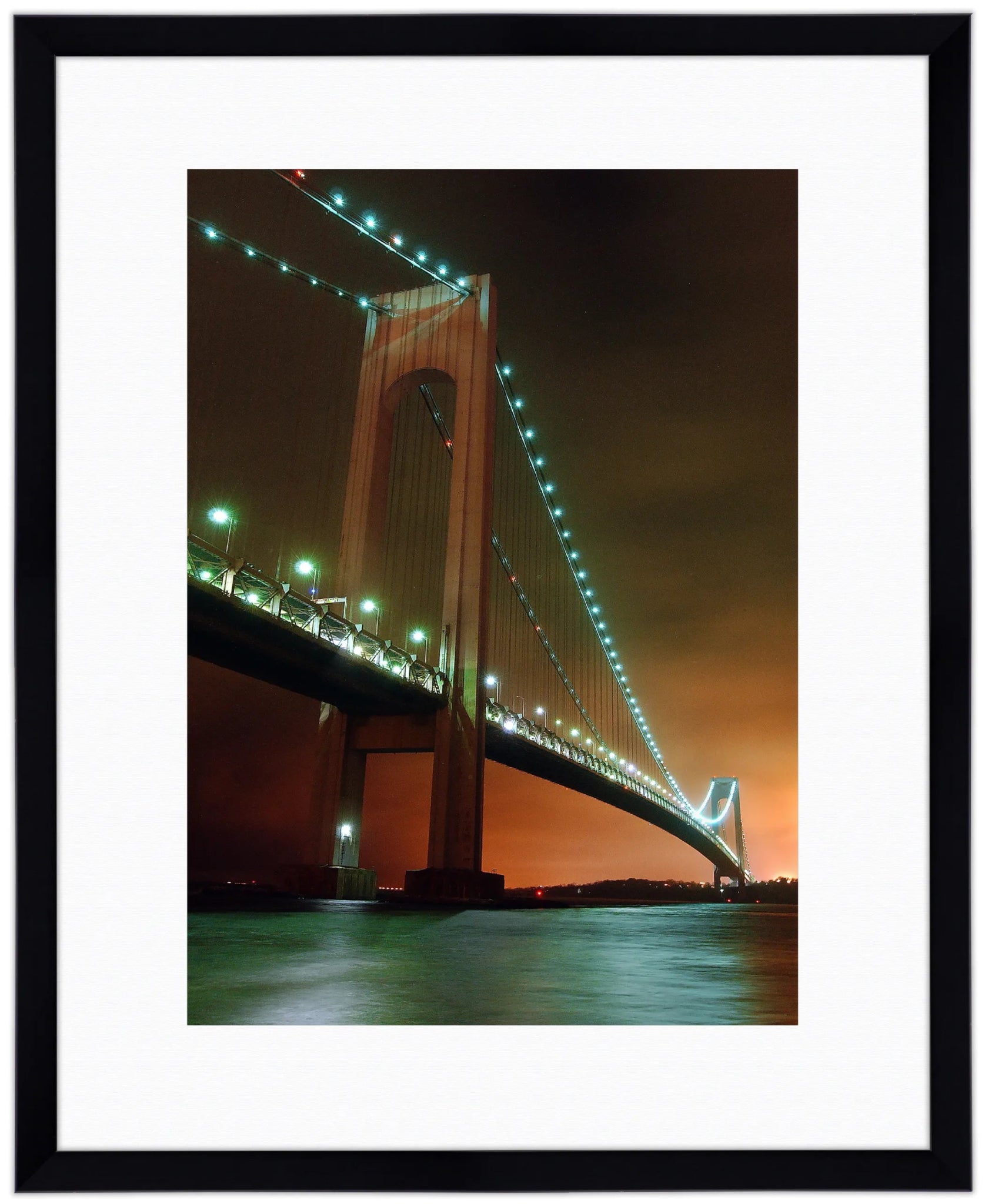 Courtside Market Verrazano - Narrows - Night Framed Art - AMAZON FACTORY