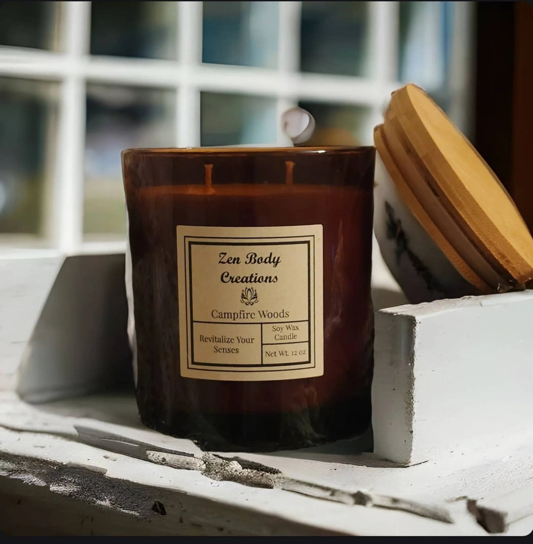 Cozy Amber Jar Soy Candle - AMAZON FACTORY