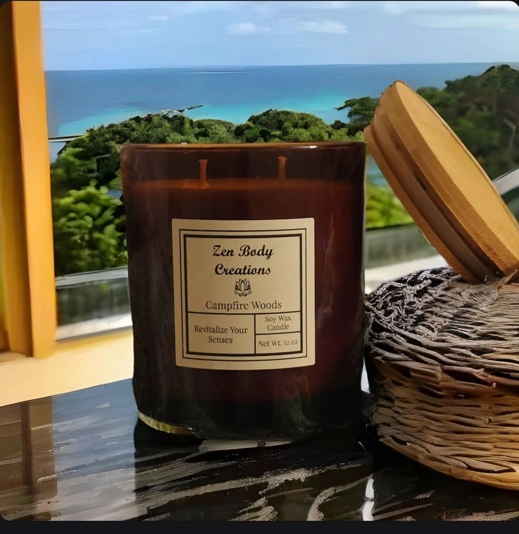 Cozy Amber Jar Soy Candle - AMAZON FACTORY
