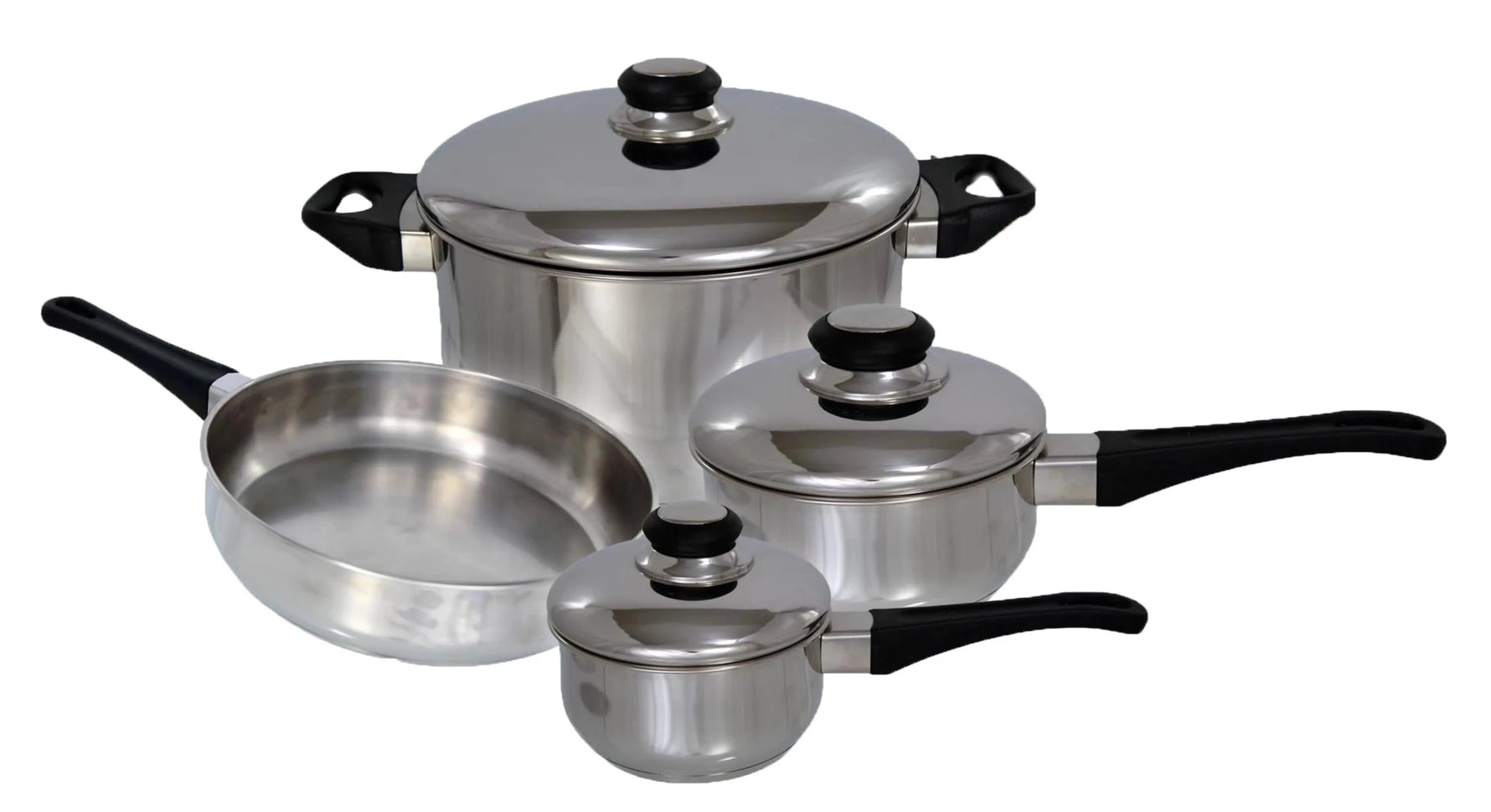 Cuisine 7pc Heavy Gauge Stainless Steel Cookware-AMAZON FACTORY