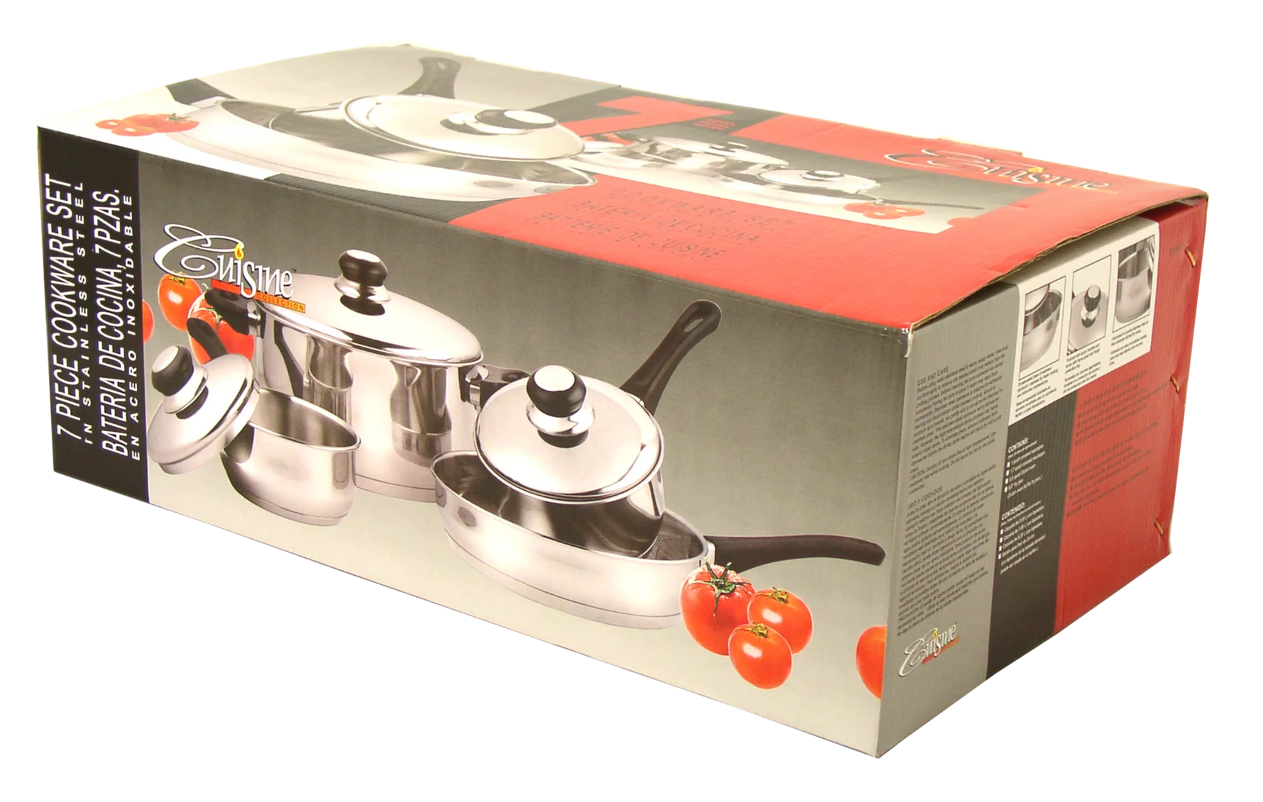 Cuisine 7pc Heavy Gauge Stainless Steel Cookware-AMAZON FACTORY