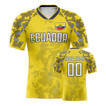 Customized Ecuador Soccer Jersey Personalized Name Number, National Team Football Shirt Flag Design for Men Youth Women-AMAZON FACTORY