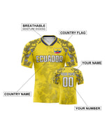 Customized Ecuador Soccer Jersey Personalized Name Number, National Team Football Shirt Flag Design for Men Youth Women-AMAZON FACTORY