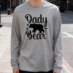 Dady Bear Men's Long Sleeve T-Shirt 180g 100% Cotton Printed Crew Neck Casual Daily Wear Soft and Breathable-AMAZON FACTORY