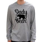 Dady Bear Men's Long Sleeve T-Shirt 180g 100% Cotton Printed Crew Neck Casual Daily Wear Soft and Breathable-AMAZON FACTORY