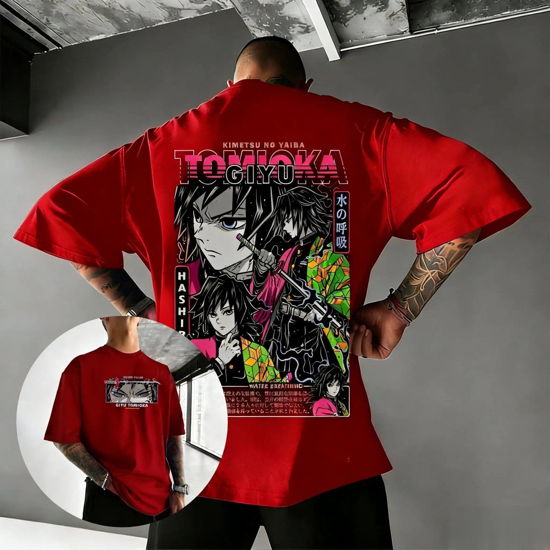 Demon Slayer Tomioka Giyu Anime T Shirt Men Women Cotton Short Sleeve Tee Tops Summer Graphic Print Streetwear Cosplay 2026 New-AMAZON FACTORY