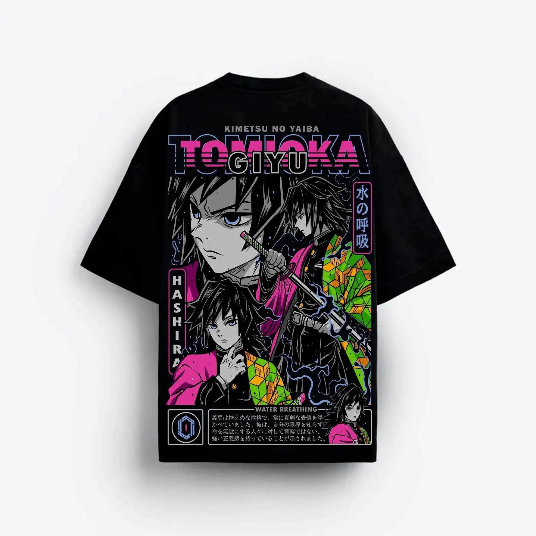 Demon Slayer Tomioka Giyu Anime T Shirt Men Women Cotton Short Sleeve Tee Tops Summer Graphic Print Streetwear Cosplay 2026 New-AMAZON FACTORY