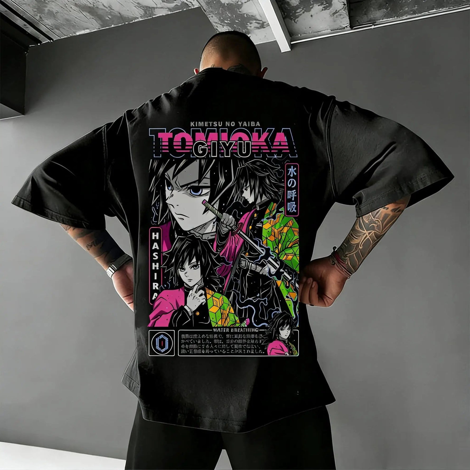 Demon Slayer Tomioka Giyu Anime T Shirt Men Women Cotton Short Sleeve Tee Tops Summer Graphic Print Streetwear Cosplay 2026 New-AMAZON FACTORY