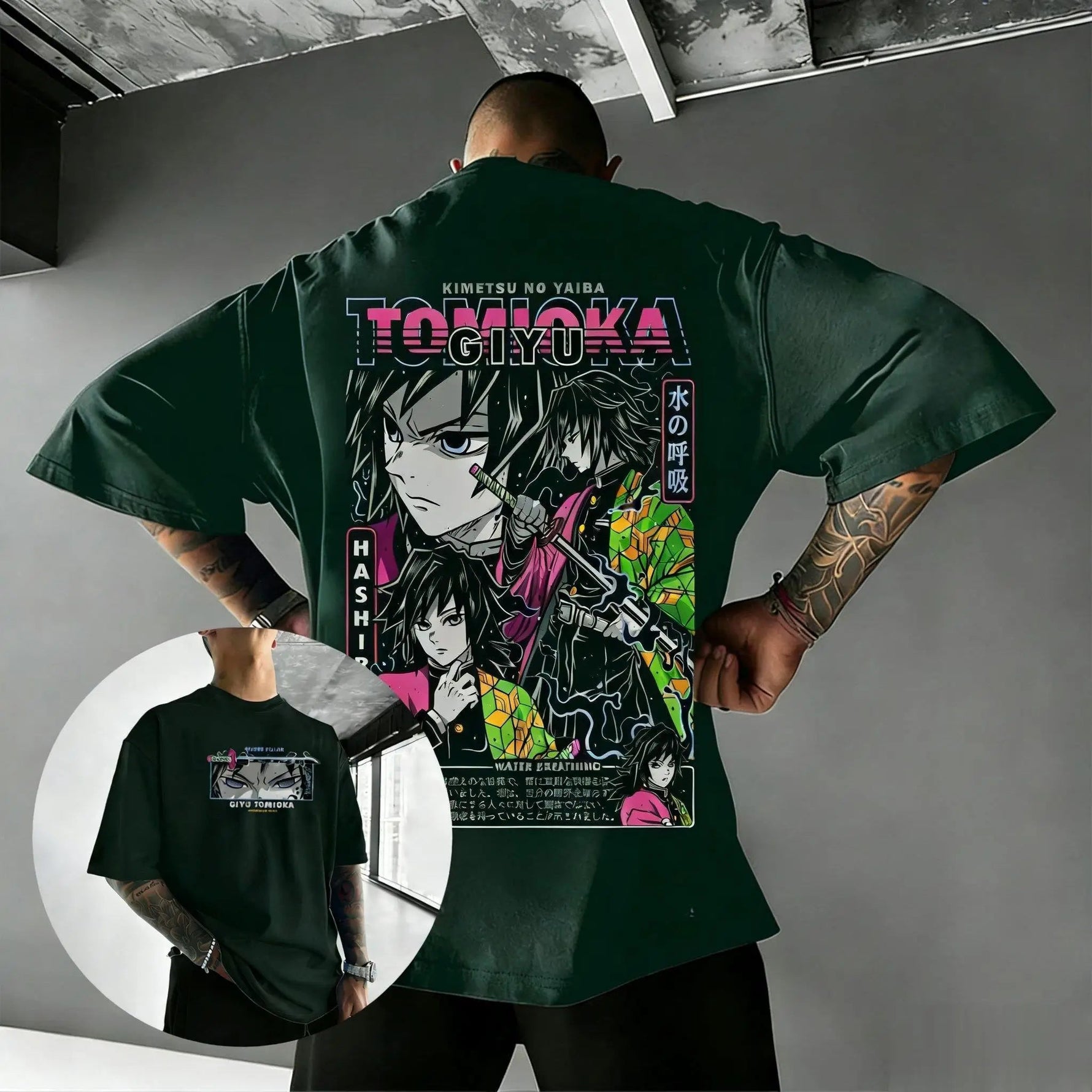 Demon Slayer Tomioka Giyu Anime T Shirt Men Women Cotton Short Sleeve Tee Tops Summer Graphic Print Streetwear Cosplay 2026 New-AMAZON FACTORY