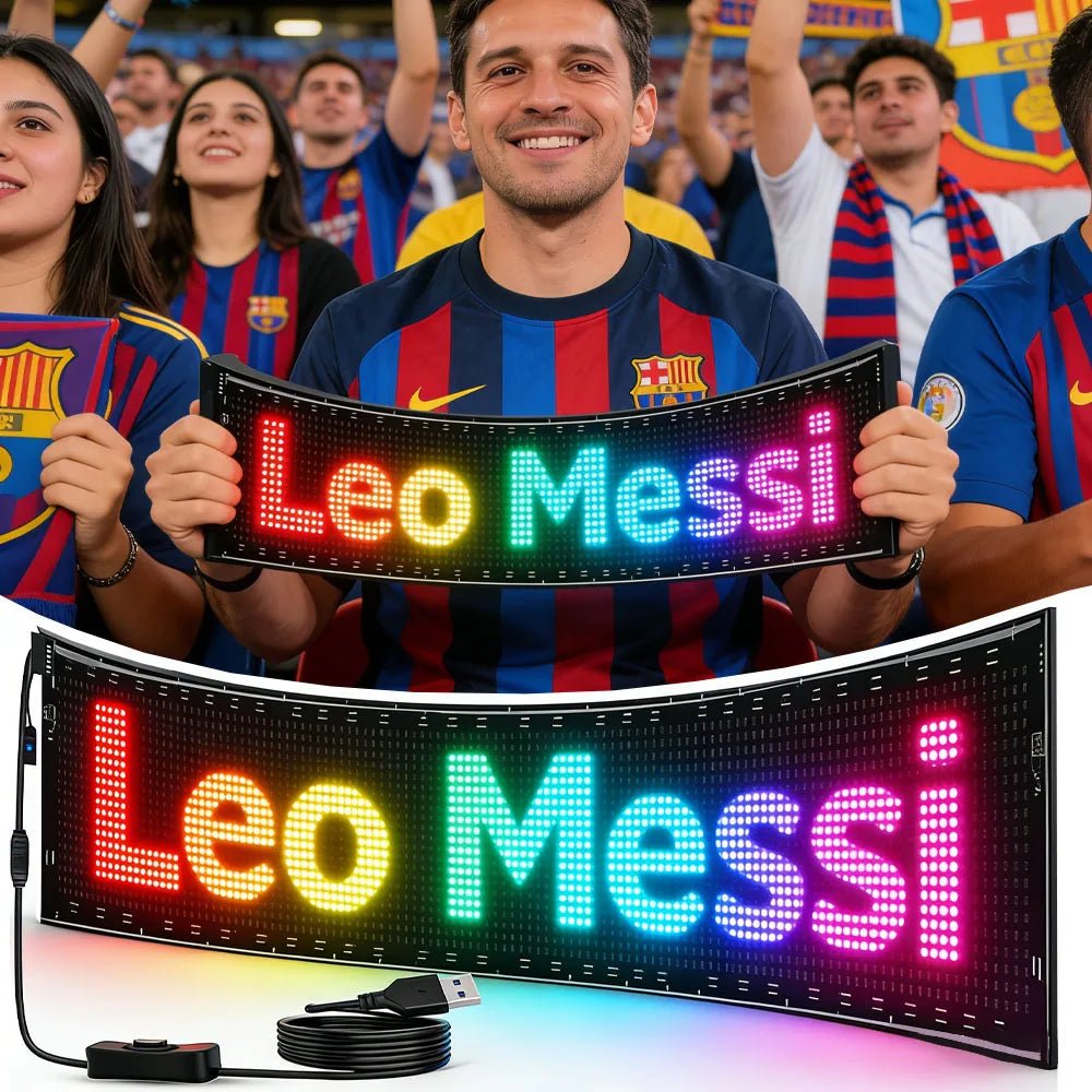 DIY Programmable LED Pixel Panel, LED Devil Eye Lights for Windshield,Customized Text & Animations for 2026 World Cup Fan Events-AMAZON FACTORY