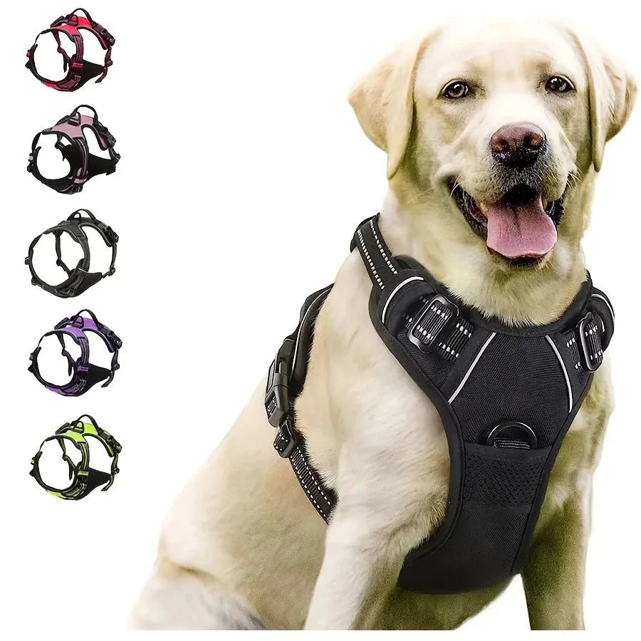 Dog Collars Harness Big Vests Leash Pet Shop Everything for Dogs Leather Puppy Accessories Medium Small Set-AMAZON FACTORY
